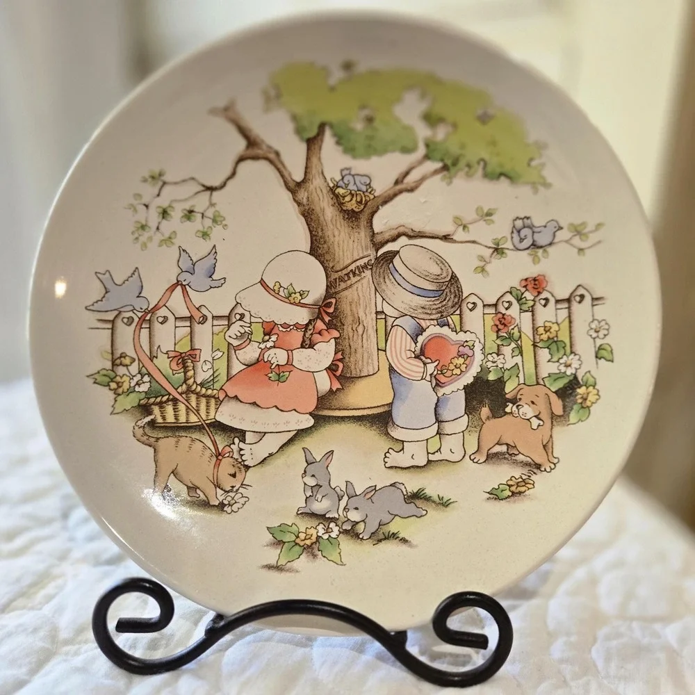 Vintage Watkins Country Kids Collectors Dessert Plates - set‎ of 5